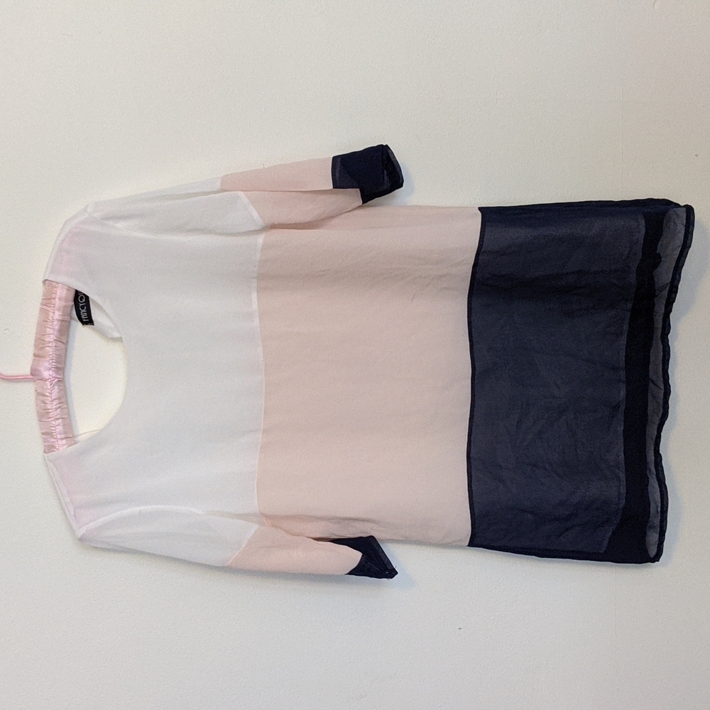 🌙 Colorblock Tunic Shift Dress